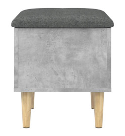 Banc de rangement gris béton 42x42x46 cm bois d'ingénierie