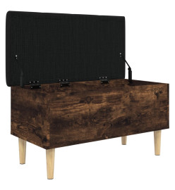 Banc de rangement chêne fumé 82x42x46 cm bois d'ingénierie