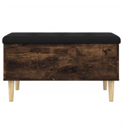 Banc de rangement chêne fumé 82x42x46 cm bois d'ingénierie