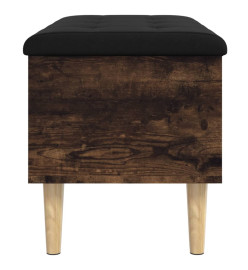 Banc de rangement chêne fumé 82x42x46 cm bois d'ingénierie