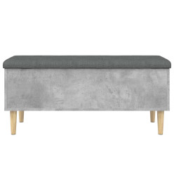 Banc de rangement gris béton 102x42x46 cm bois d'ingénierie