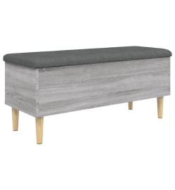 Banc de rangement sonoma gris 102x42x46 cm bois d'ingénierie