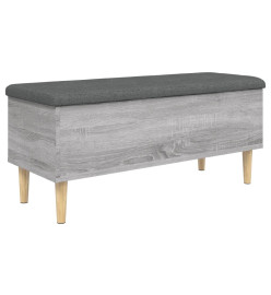 Banc de rangement sonoma gris 102x42x46 cm bois d'ingénierie