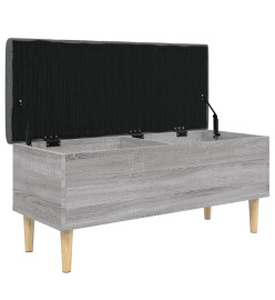 Banc de rangement sonoma gris 102x42x46 cm bois d'ingénierie