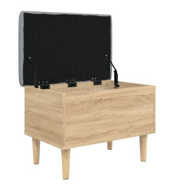 Banc de rangement chêne sonoma 62x42x46 cm bois d'ingénierie