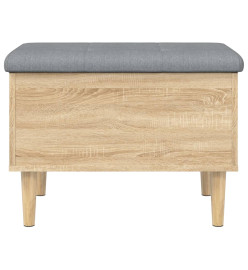 Banc de rangement chêne sonoma 62x42x46 cm bois d'ingénierie