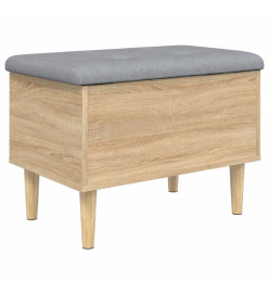 Banc de rangement chêne sonoma 62x42x46 cm bois d'ingénierie