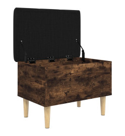 Banc de rangement chêne fumé 62x42x46 cm bois d'ingénierie