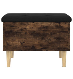 Banc de rangement chêne fumé 62x42x46 cm bois d'ingénierie