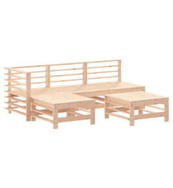 Salon de jardin 5 pcs bois massif de pin