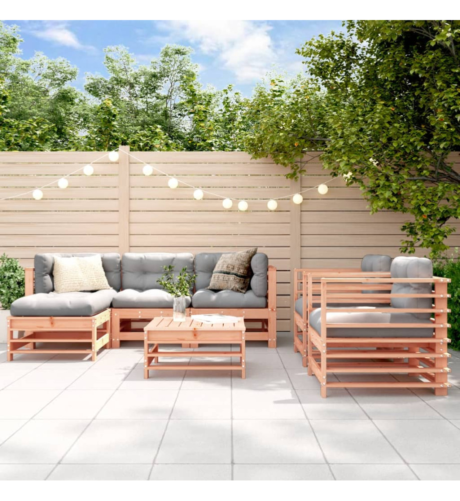 Salon de jardin 7 pcs bois massif douglas Salon de jardin 7 pcs bois massif douglas