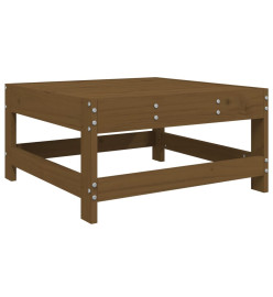 Salon de jardin 8 pcs Marron miel Bois de pin massif