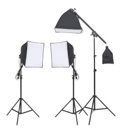 Kit de studio photo avec éclairage toile de fond et réflecteur