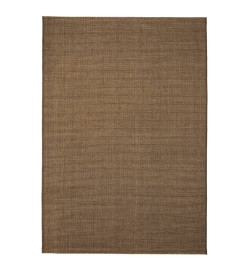 Tapis d'extérieur/d'intérieur Aspect de sisal 180x280 cm Marron