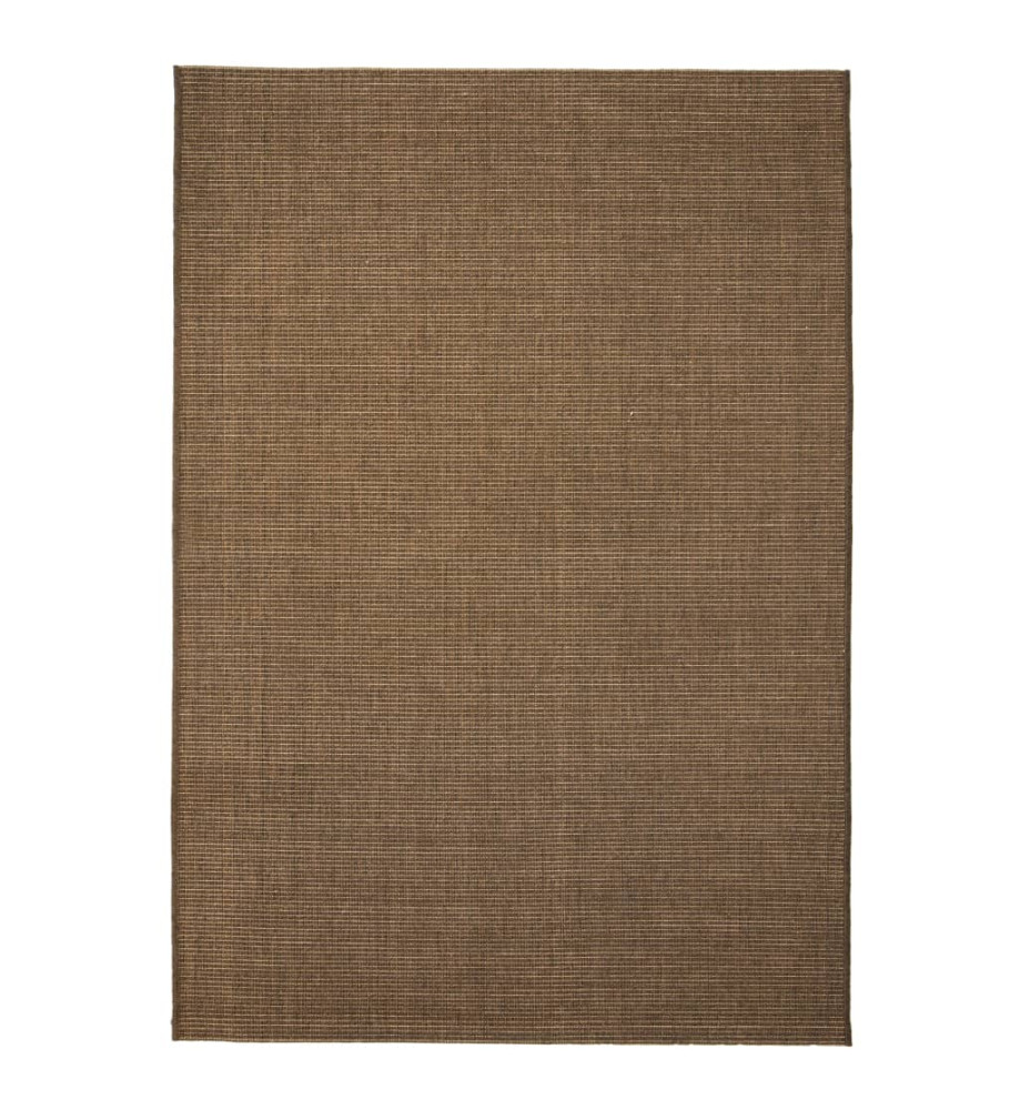 Tapis d'extérieur/d'intérieur Aspect de sisal 180x280 cm Marron