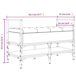 Banc à chaussures chêne sonoma 85,5x42x57,5 cm bois ingénierie