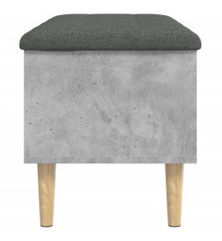 Banc de rangement gris béton 82x42x46 cm bois d'ingénierie