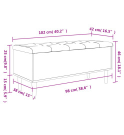 Banc de rangement chêne sonoma 102x42x46 cm bois d'ingénierie