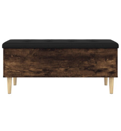 Banc de rangement chêne fumé 102x42x46 cm bois d'ingénierie