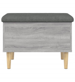 Banc de rangement sonoma gris 62x42x46 cm bois d'ingénierie