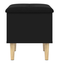 Banc de rangement noir 42x42x46 cm bois d'ingénierie