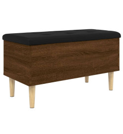 Banc de rangement chêne marron 82x42x46 cm bois d'ingénierie