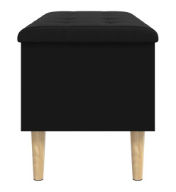 Banc de rangement noir 102x42x46 cm bois d'ingénierie