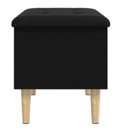 Banc de rangement noir 62x42x46 cm bois d'ingénierie