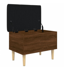 Banc de rangement chêne marron 62x42x46 cm bois d'ingénierie