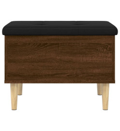 Banc de rangement chêne marron 62x42x46 cm bois d'ingénierie