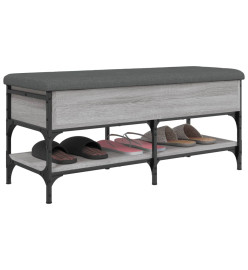 Banc à chaussures sonoma gris 102x42x45 cm bois d'ingénierie