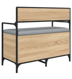 Banc de rangement chêne sonoma 85,5x42x73,5cm bois d'ingénierie