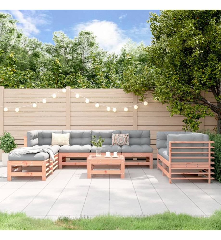 Salon de jardin 9 pcs bois massif douglas Salon de jardin 9 pcs bois massif douglas