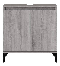 Meuble d'évier sonoma gris 58x33x60 cm bois d'ingénierie