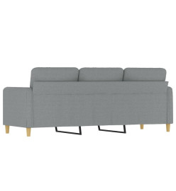 Canapé à 3 places Gris clair 180 cm Tissu