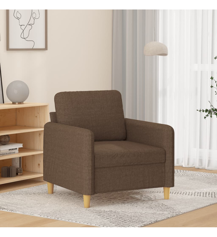 Fauteuil Marron 60 cm Tissu