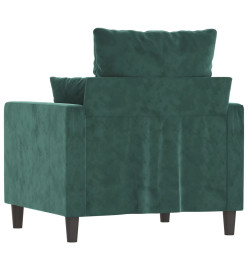 Fauteuil Vert foncé 60 cm Velours