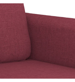 Ensemble de canapés 2 pcs avec coussins rouge bordeaux tissu