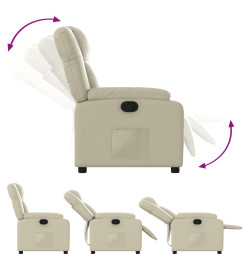 Fauteuil inclinable Crème Similicuir