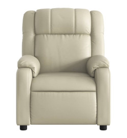 Fauteuil inclinable Crème Similicuir