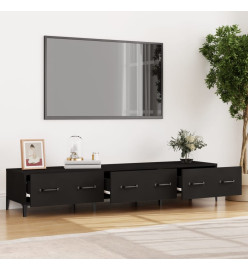 Meuble TV Noir 150x34,5x30 cm Bois d'ingénierie