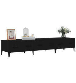 Meuble TV Noir 150x34,5x30 cm Bois d'ingénierie