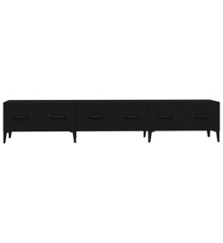Meuble TV Noir 150x34,5x30 cm Bois d'ingénierie