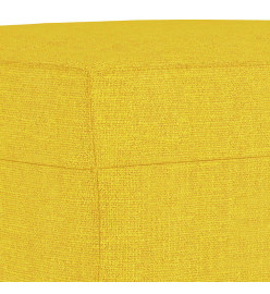 Ensemble de canapés 3 pcs avec coussins jaune clair tissu