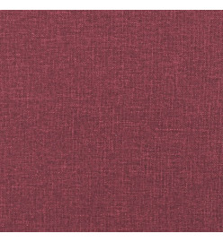 Ensemble de canapés 2 pcs avec coussins rouge bordeaux tissu