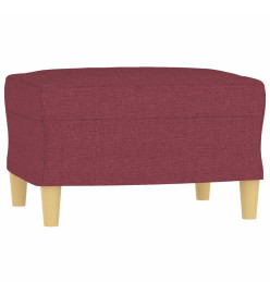 Canapé à 3 places avec repose-pieds Rouge bordeaux 180 cm Tissu