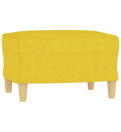 Ensemble de canapés 3 pcs avec coussins Jaune clair Tissu