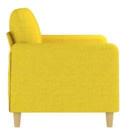 Canapé à 2 places Jaune clair 120 cm Tissu