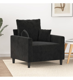 Fauteuil Noir 60 cm Velours