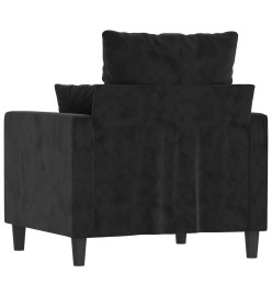 Fauteuil Noir 60 cm Velours